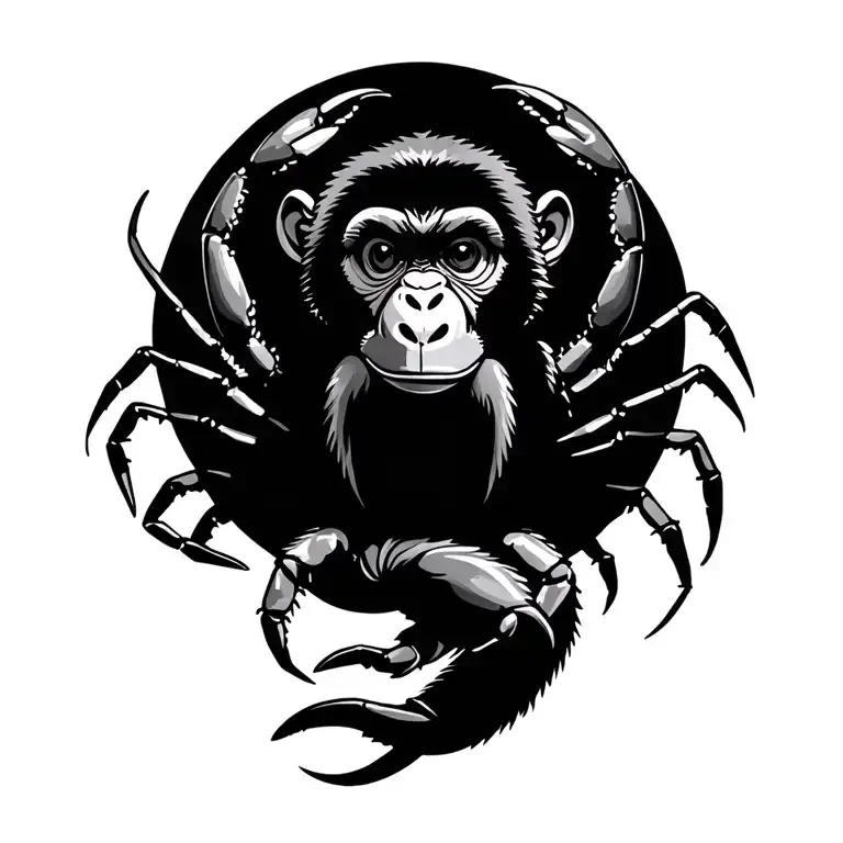 Crab And Monkey Holding