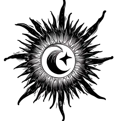 Kurdish Flag Sun All Black On Chest