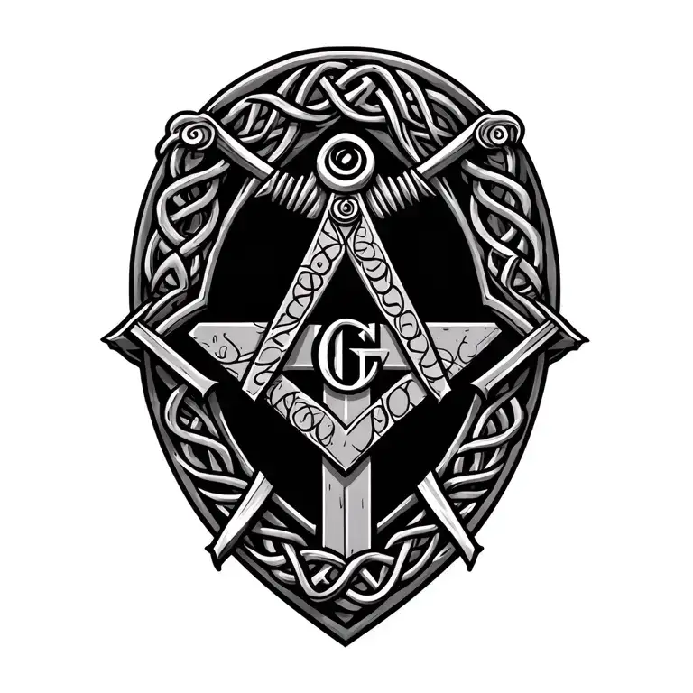 Masonic Temple With Celtic Cross
