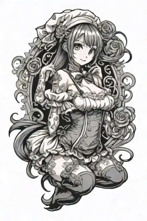 Lewd Hentai Maid Girl