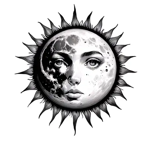 Sun Holding The Moon
