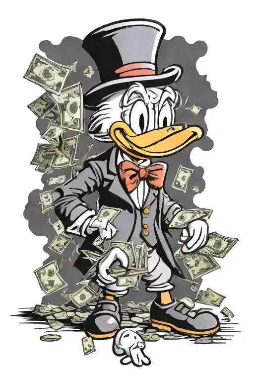 Scrooge Mcduck With Money
