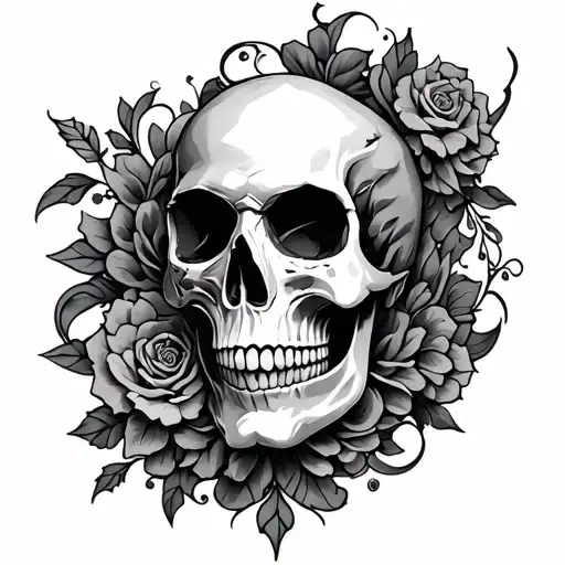 Filigree And Skull Face