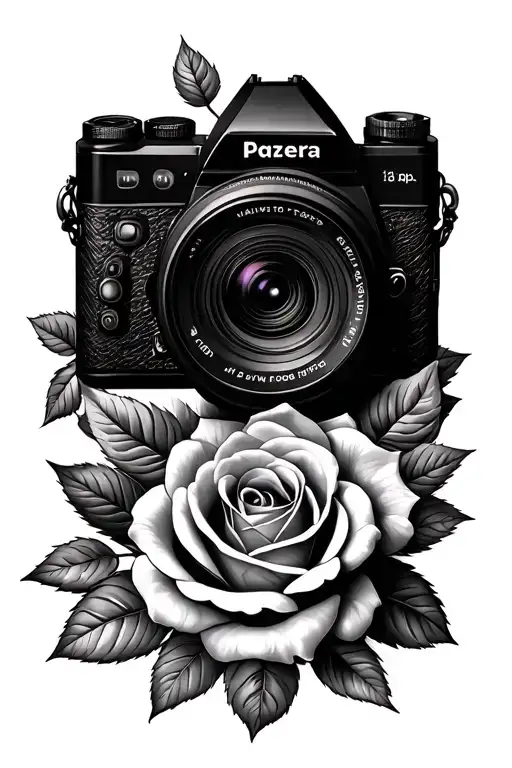 Camera And Roses Growing