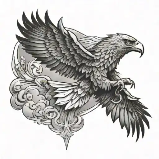 Christian Sleeve With An Eagle Soaring