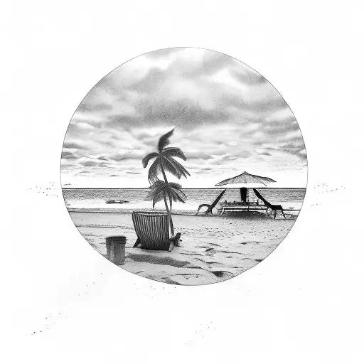 Sunset Over The Beach