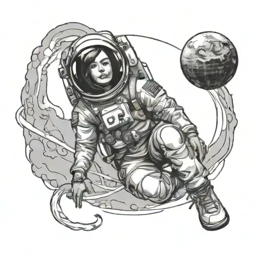 Sexy Woman Astronaut