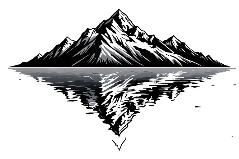 Mountain Range Reflected