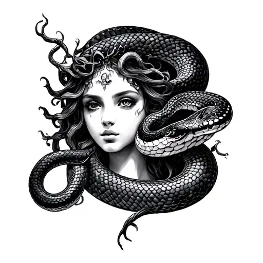 Medusa And Snake