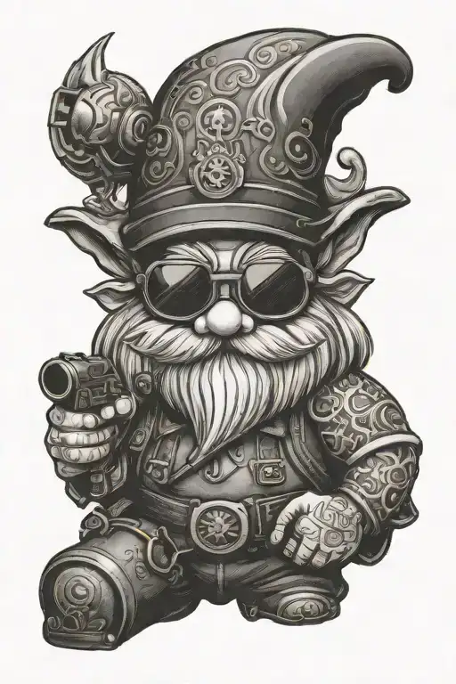 Gnome Sun Glass Ciggar Gun