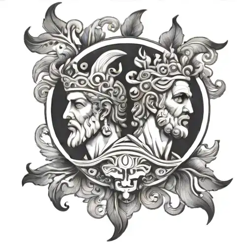 Greece Gods On Back Big Tatoo Design