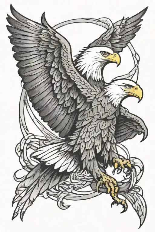 Bald Eagle With Cross Wrapped