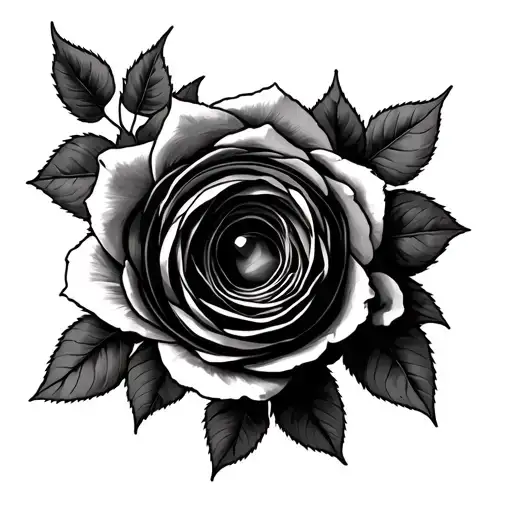 Rose Inside A Camera Lens