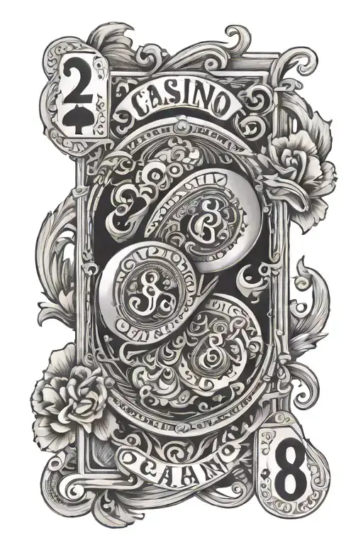 Casino Playing Cards Numbers 2 And 8