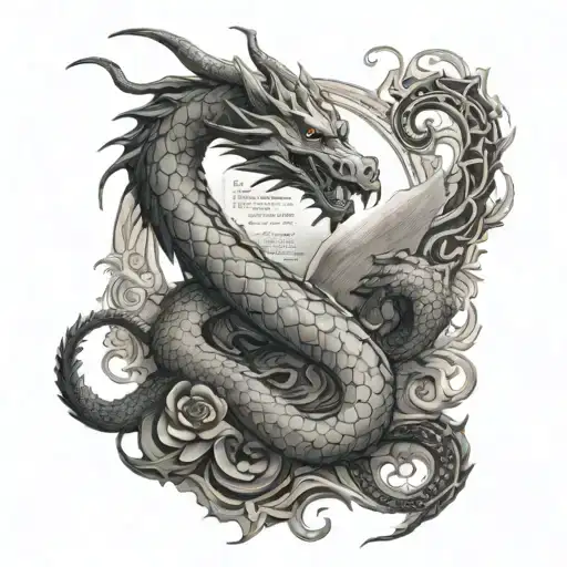 Bible Scripture With Dragon