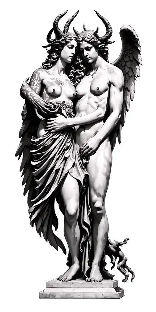 Angeles And Demons Betrayal And Loyalty And Respect Statue