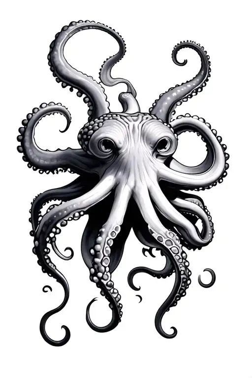 A Small-medium Sized Octopus With One Or More Tencacles Going Round The Arm