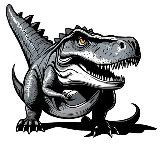 Dinosaur And Lightning Mcqueen