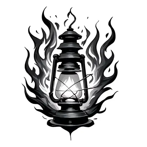 The Fire Is Wrapped Around The Lantern