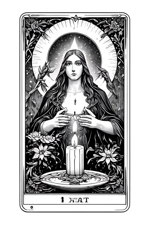 Tarot Card And Candles