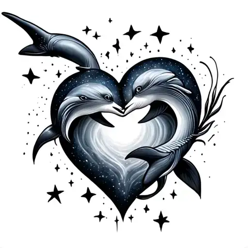 Arrowheart Galaxy Stars Dolphins