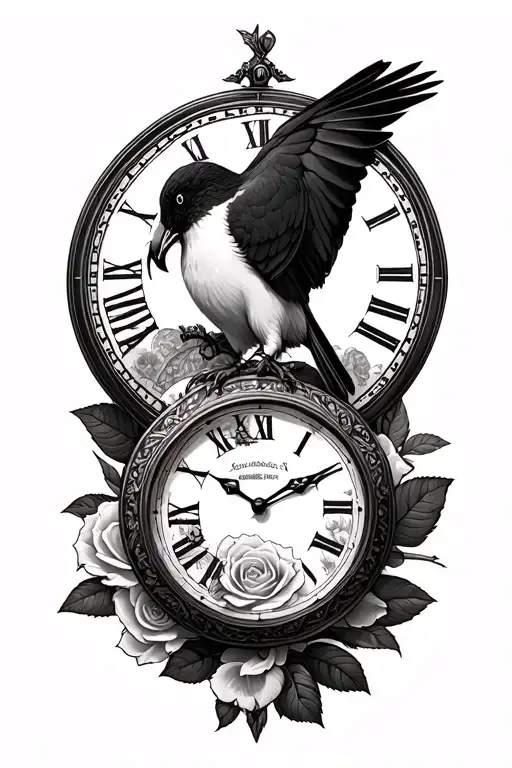 Colombe Rose Horloge Hommage Papa