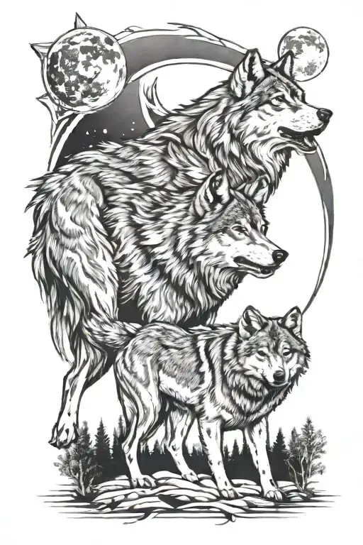 Wolves Howling At The Moon