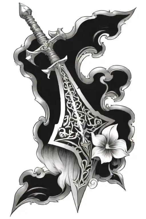 Zelda Master Sword Going Through A Silent Princess Flower