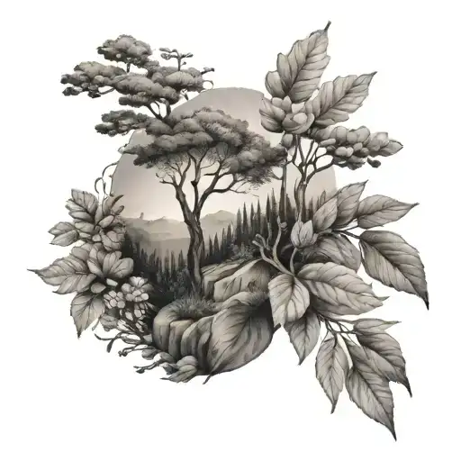 Nature Scene On Bicep