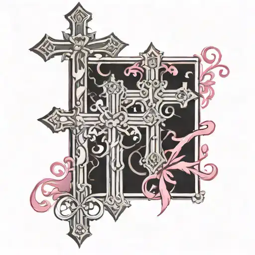 Pink Christian Crosses
