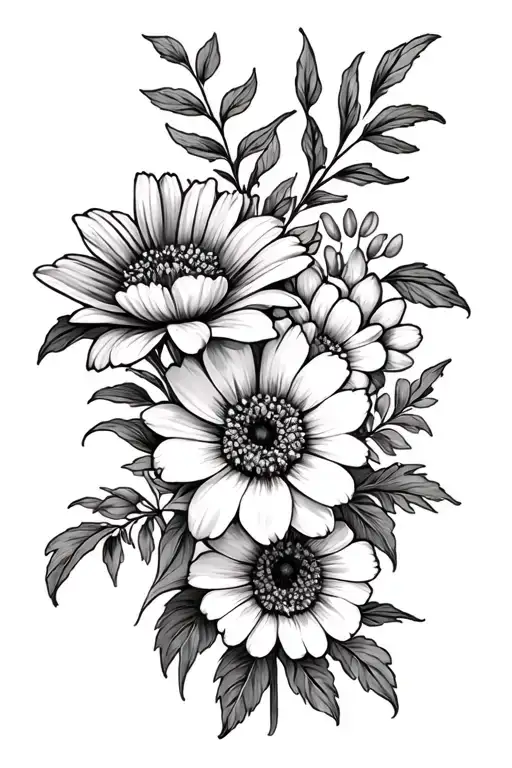 January And July Birth Flower Bouquet