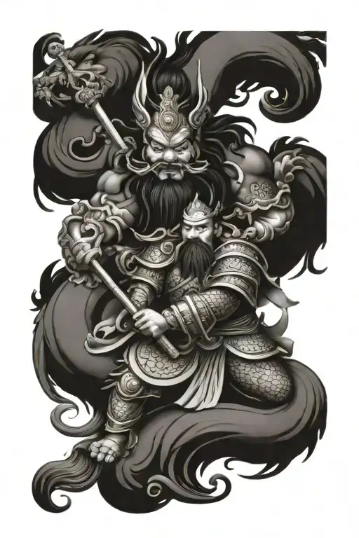 Guan Yu And Foo Dog