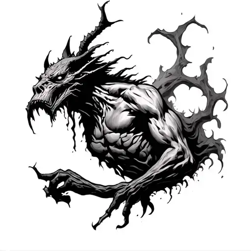 Demon Ripping Through Skin