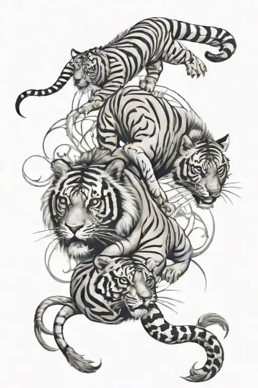 Tiger And Lion And Scorpion