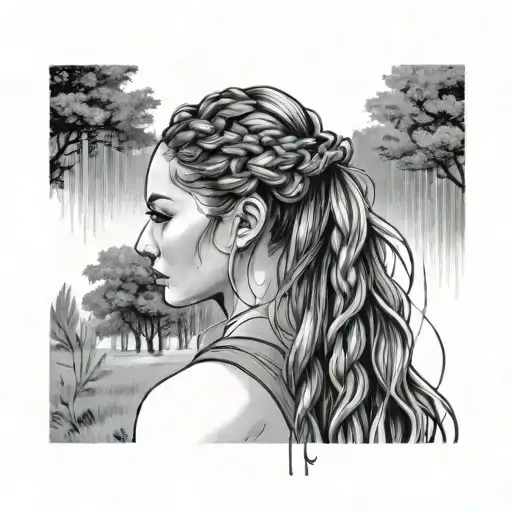 Forest Green Lived A Girl Who Put Her Hair In Braids And She Didnt Mind The Falling Of The Rain