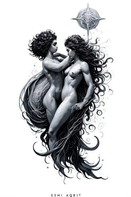 Gemini With Aquarius Water Bearer