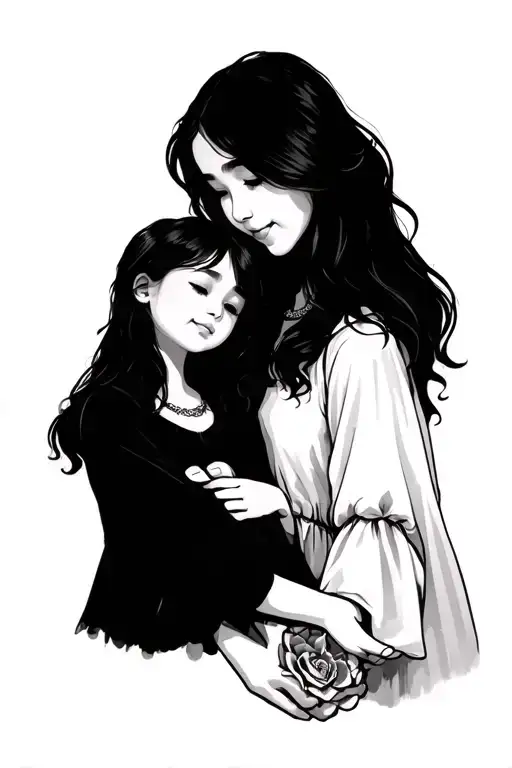 Daughter Holding Hands Picking