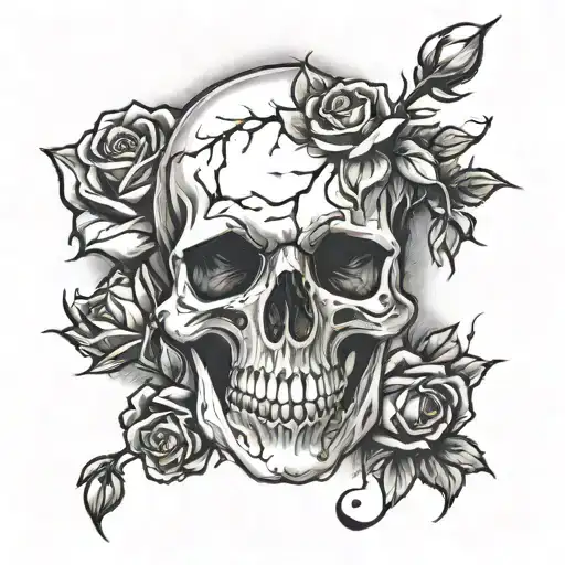 Bloody Rose Skull