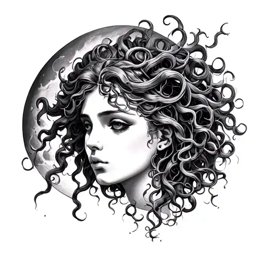 Medusa And Moon