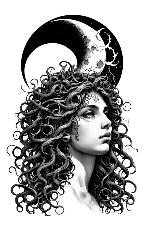 Medusa And Moon