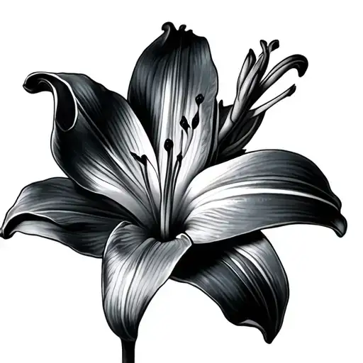 Black And Gray Lily