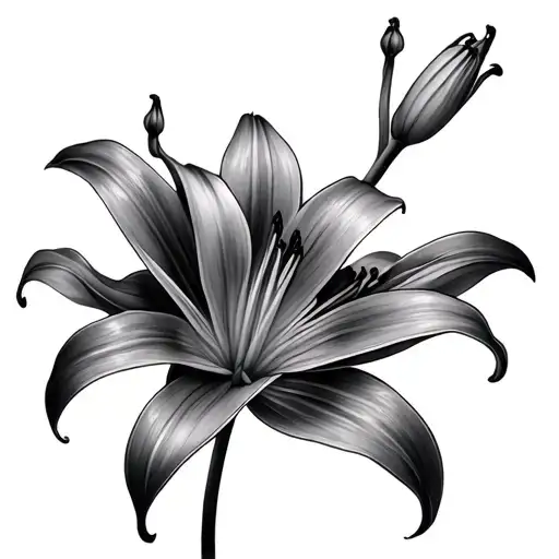 Black And Gray Lily