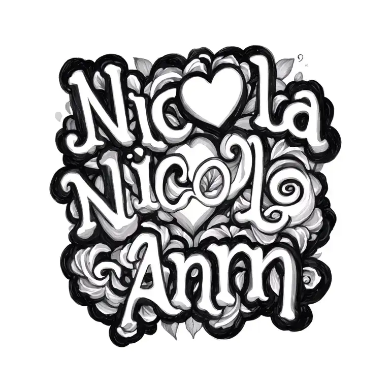 Just The Words 'Nicola-ann' With A Small Heart