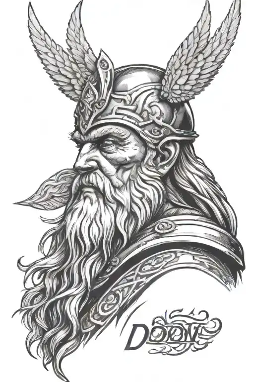 Odin Portrait Facing Forward