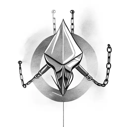 Arrow With A Chain Around It
