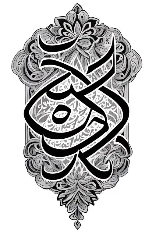 Radhia In Arabic Calligraphy Ornament