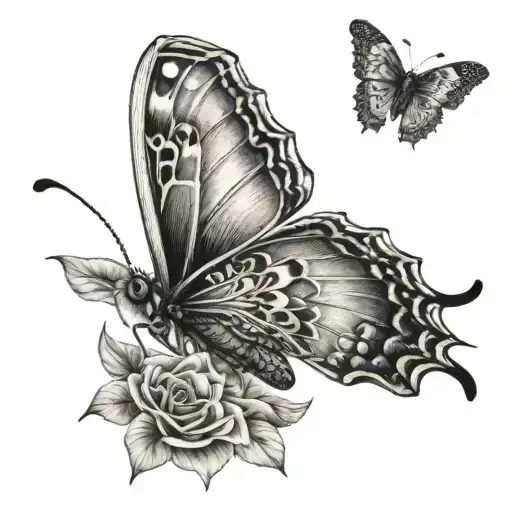 Butterfly With Name On Each Wing