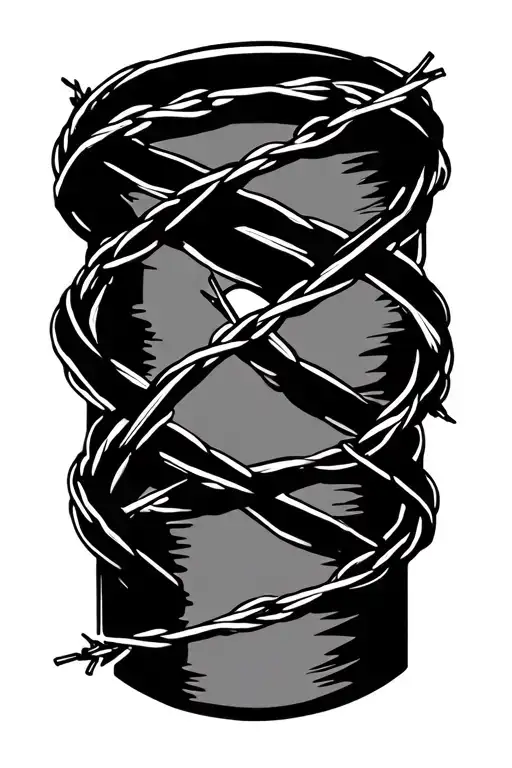 Infinite Sign With Barb Wire Wrapped