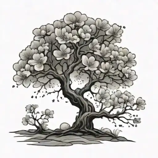 Cosmic Cherry Blossom Tree