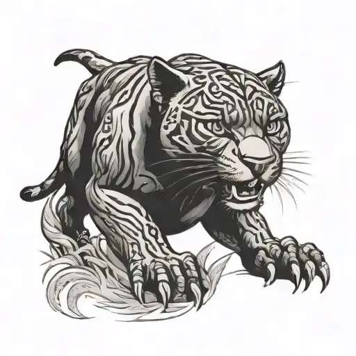 Traditional Black Panther Walking